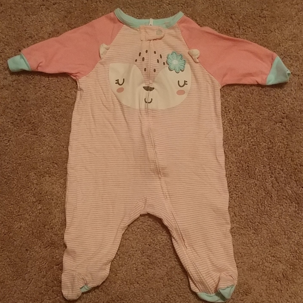 3 pair Baby girl Sleepers